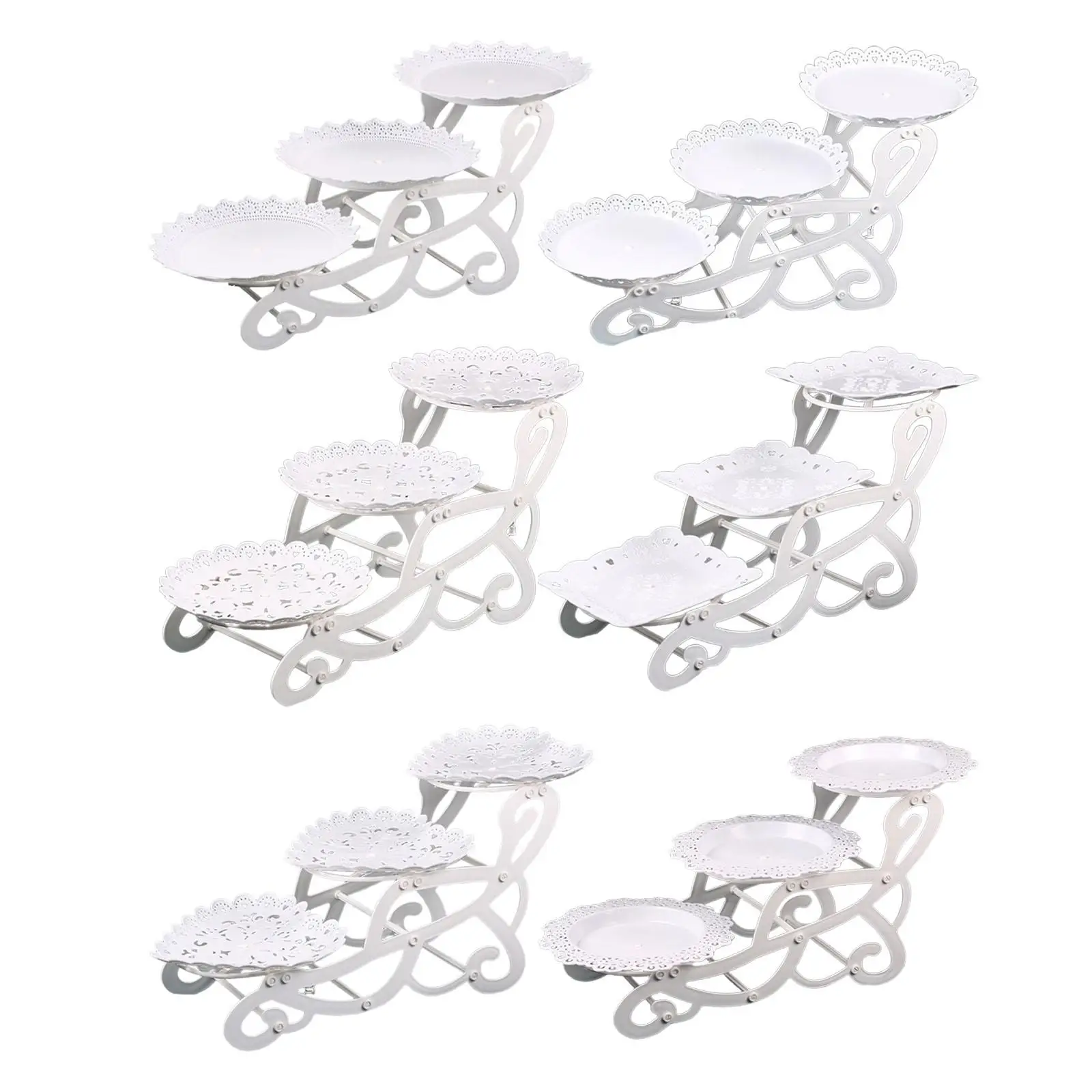 3-уровневая сервировочная подставка Сервировочные блюда элегантная для десертов