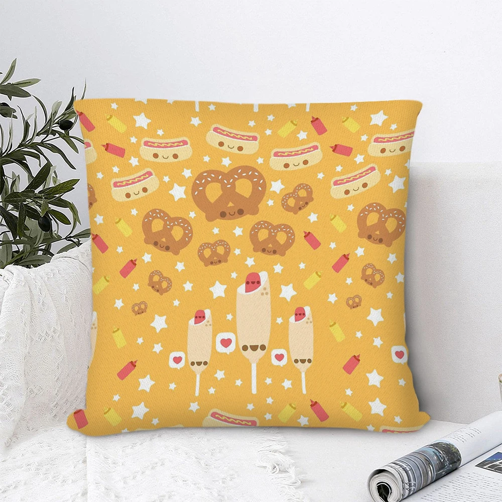 

Summer Snacks Polyester Pillow Cover Decorative Pillows for Sofa Bedroom Pillow Cases Home Decor Cushion Covers 45*45cm