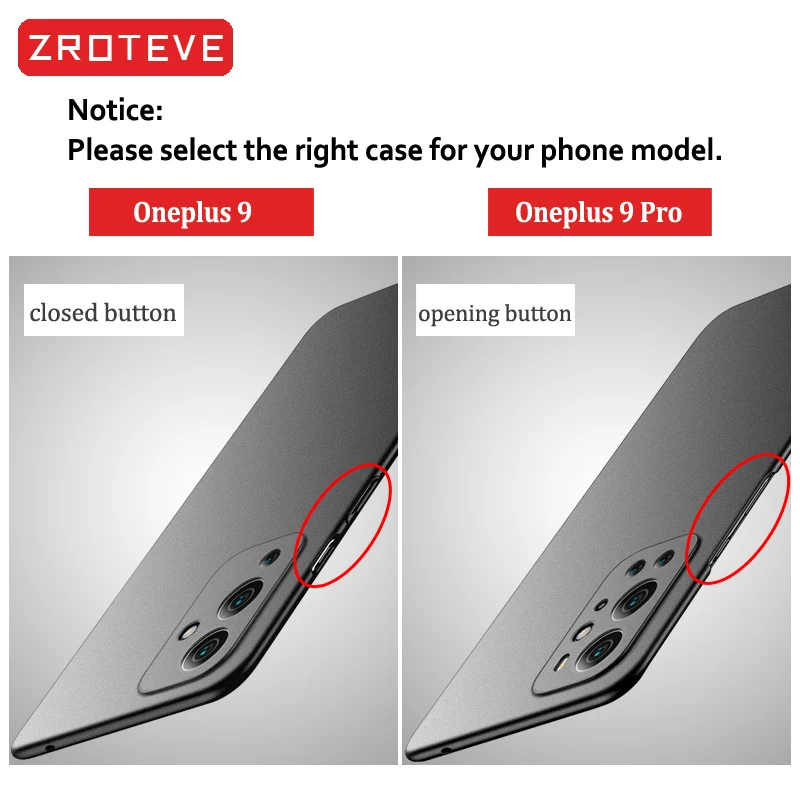 oneplus 9 case zroteve slim frosted hard pc cover coque for oneplus 9r 9rt 5g one plus 9 8 8t 10 oneplus9 pro nord 2 phone cases free global shipping