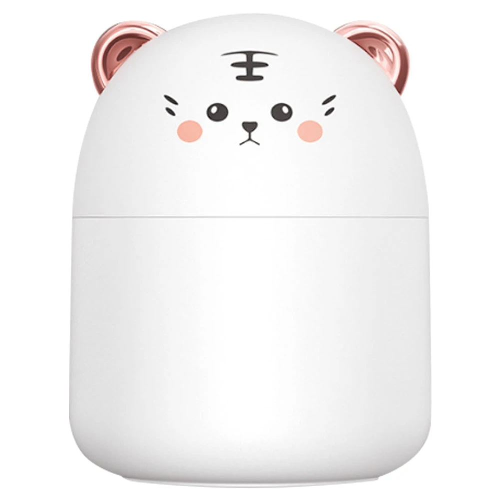 

New M8 Cute Pet Humidifier Household Small USB Car Atomizer Bedroom Desktop Silent Humidifier 250Ml, White Tiger