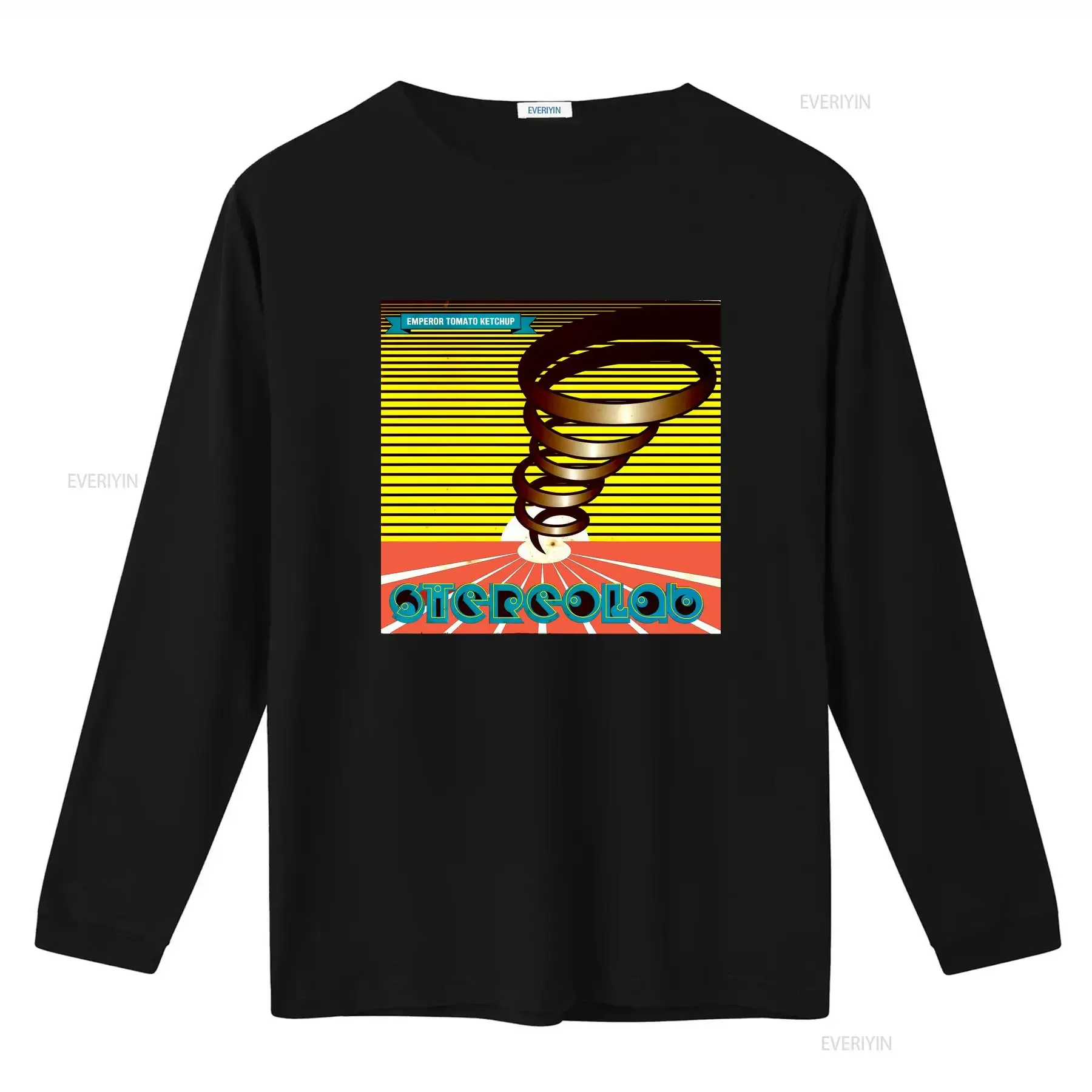 Фото Футболка Emperor Tomato Ketchup Stereolab, винтажная, с эффектом потертости, повседневная, эластичная, мягкая, унисекс, дышащая, стильная, модная, мужская №3