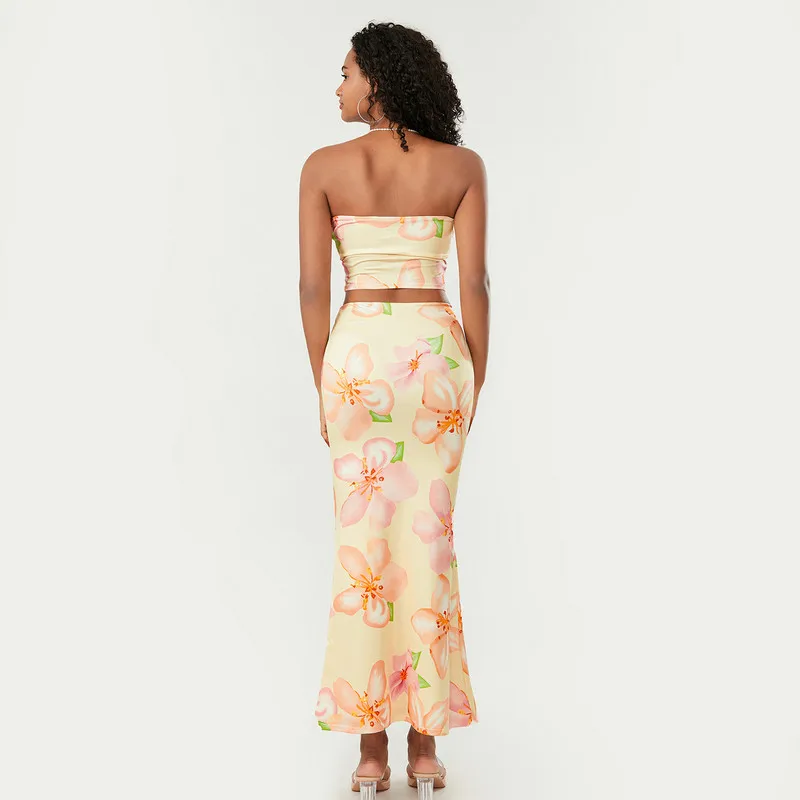 WPNAKS Женские сексуальные комплекты из 2 предметов с юбкой летняя одежда Цветочные