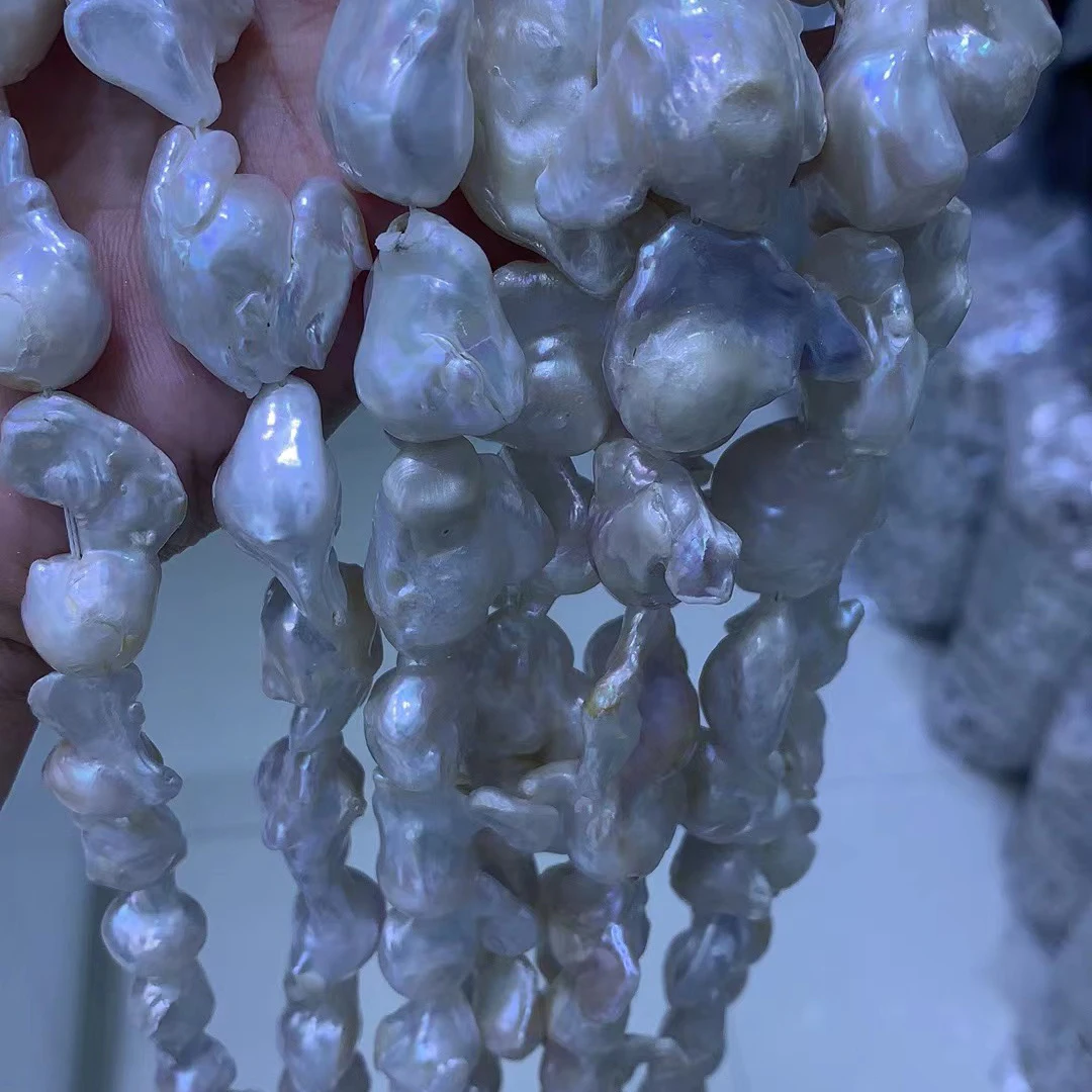 Высокое качество 16-23 мм натуральный пресноводный большой жемчуг в форме барокко