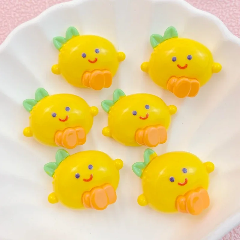 10 шт. новинка милые Мультяшные фрукты серия плоская задняя сторона скрапбукинг