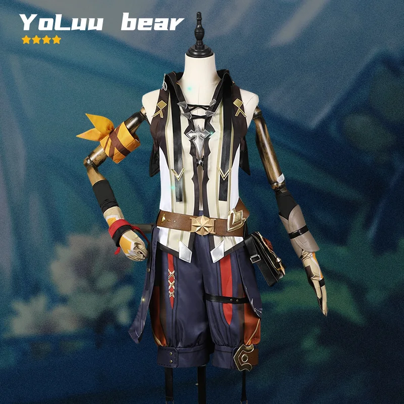 

YoLuu bear 4-star Костюм для косплея Беннетта Game Genshin Impact совместим с париком Беннетта