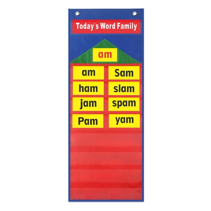 K1AA Word Family Pocket Chart Building с 217 карточками для класса детского сада обучающий материал