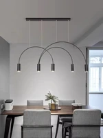 led dining room lamp chandelier modern minimalist personality arched kitchen dining table minimalist bar light bar lamps