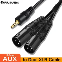 XLR Cable 3.5mm to XLR  Aux Audio Cord TRS Stereo Male to 2XLR Male For Microphone Computer Phone Speaker Amplifier Adapter line 