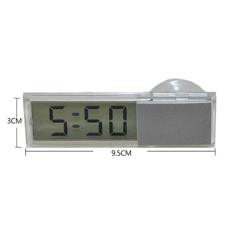 

Mini Car Electronic Clock Liquid Crystal Display LCD Car Timer Digital Clock with Suction Cup Auto Car Interior Accessories