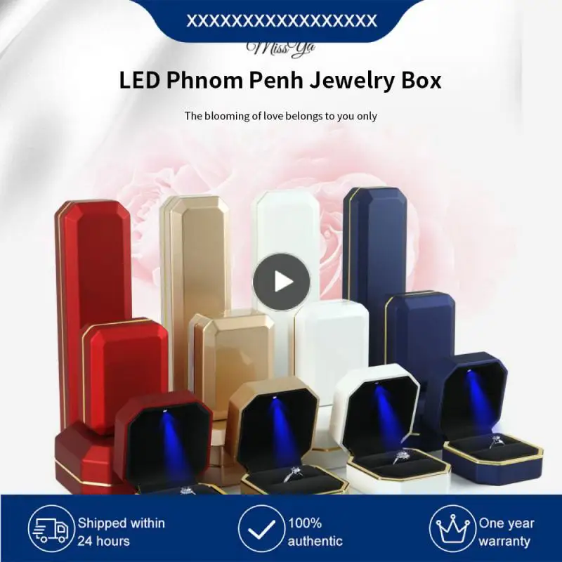 

Led Light Diamond Ring Box Red Velvet Ring Protect Jewelry From Wear And Tear. Jewelry Box Bracelet Box Bow Knot Jewelry Box