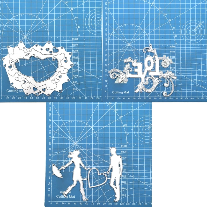 

Metal Stamps Cutting Dies Steel Stamper Steel Cut Die DIY Valentine's Day 3D Stencil Template for Card Ornaments