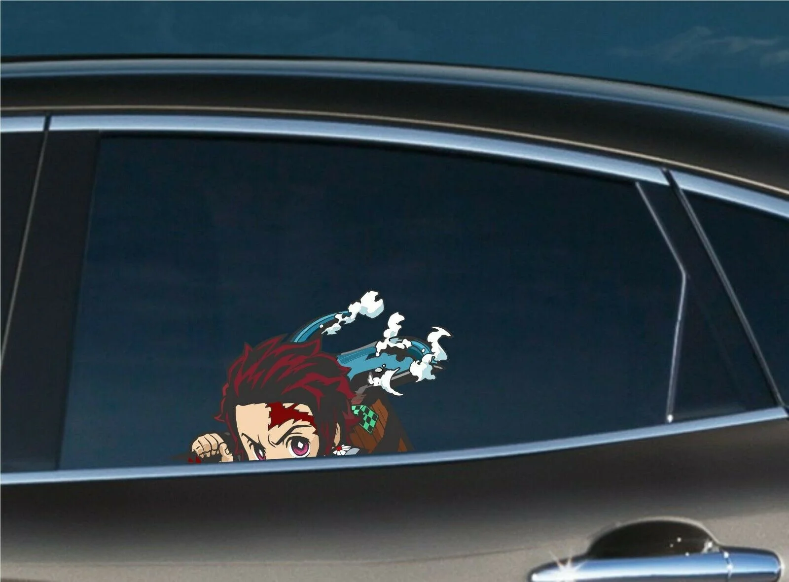 

For 1Pair/2Pcs Tanjiro Peeker Peeking Window Vinyl Decal Anime Bumper Stickers Demon Slayer