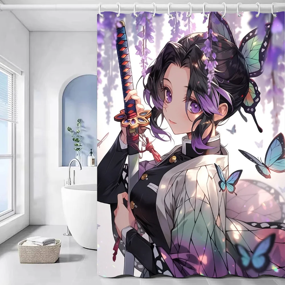 Водонепроницаемая Занавеска Для Душа K-Kochou Shinobu Современная Стильная