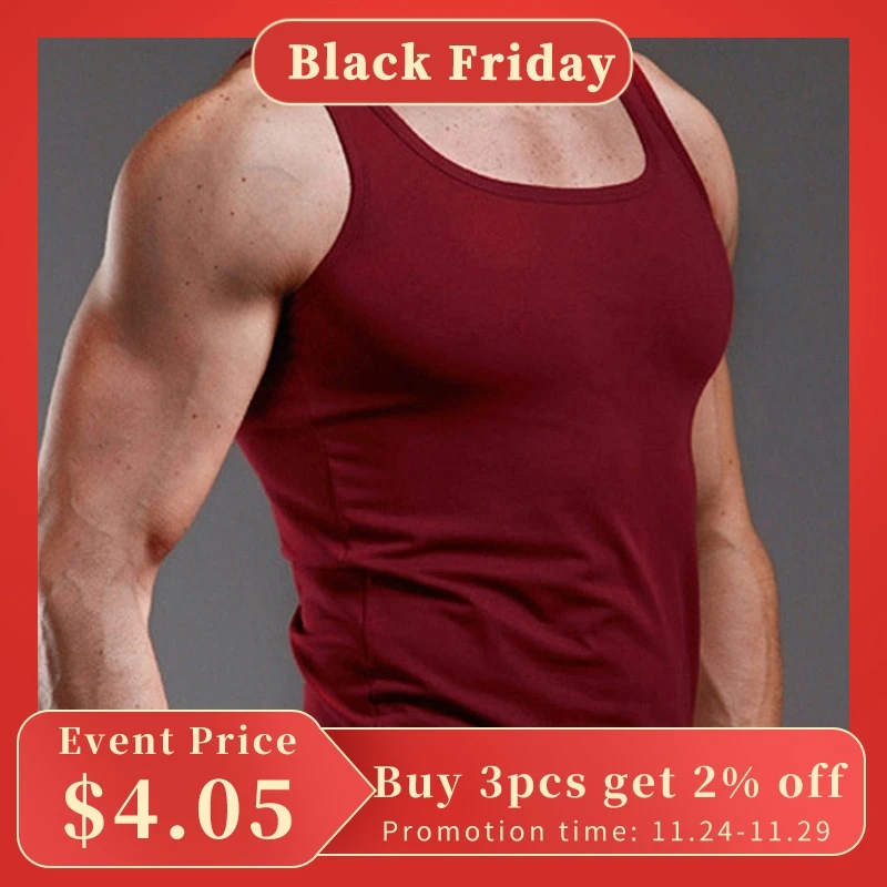 Men's Casual Tank Summer High Quality Bodybuilding Fitness Muscle  Singlet Man's Clothes  Sleeveless Slim Fit Vest