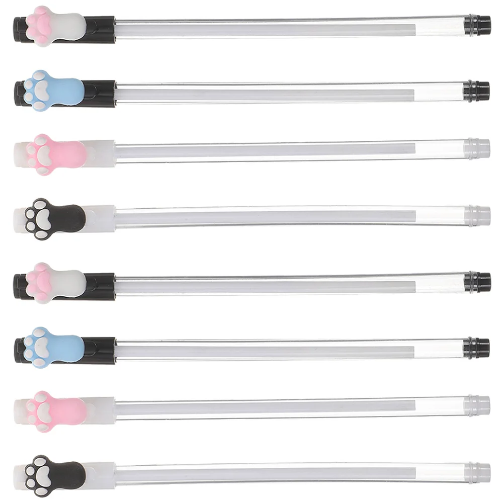 

8 Pcs Gel Pens Cat Claw Office Writing Cartoon Cute Student Gift Kids Ink Child