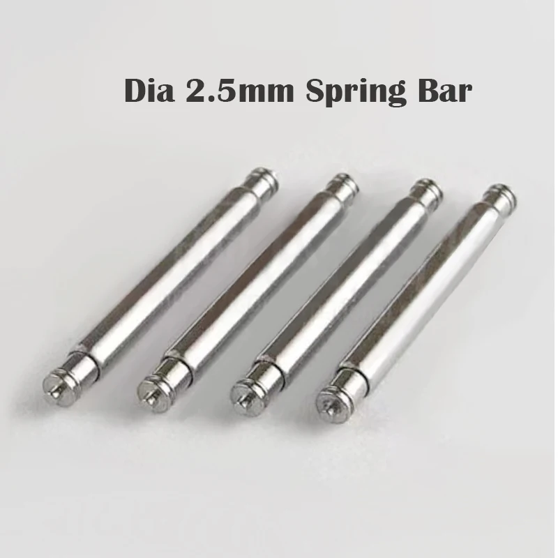 2/4PCS Dia 2.5mm Fat Spring Bars Fit 18m 20mm 21mm 22mm 24mm Strap Link Pins fit Seiko SKX007 Tuna 6105 Watch Band Bracelet Bars