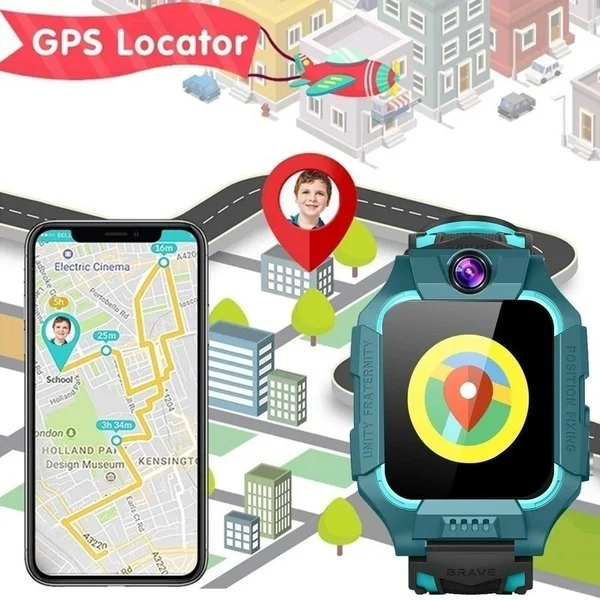 new kids smart watch sim kids smart watch sos call phone camera voice chat photo waterproof boy girl gift free global shipping
