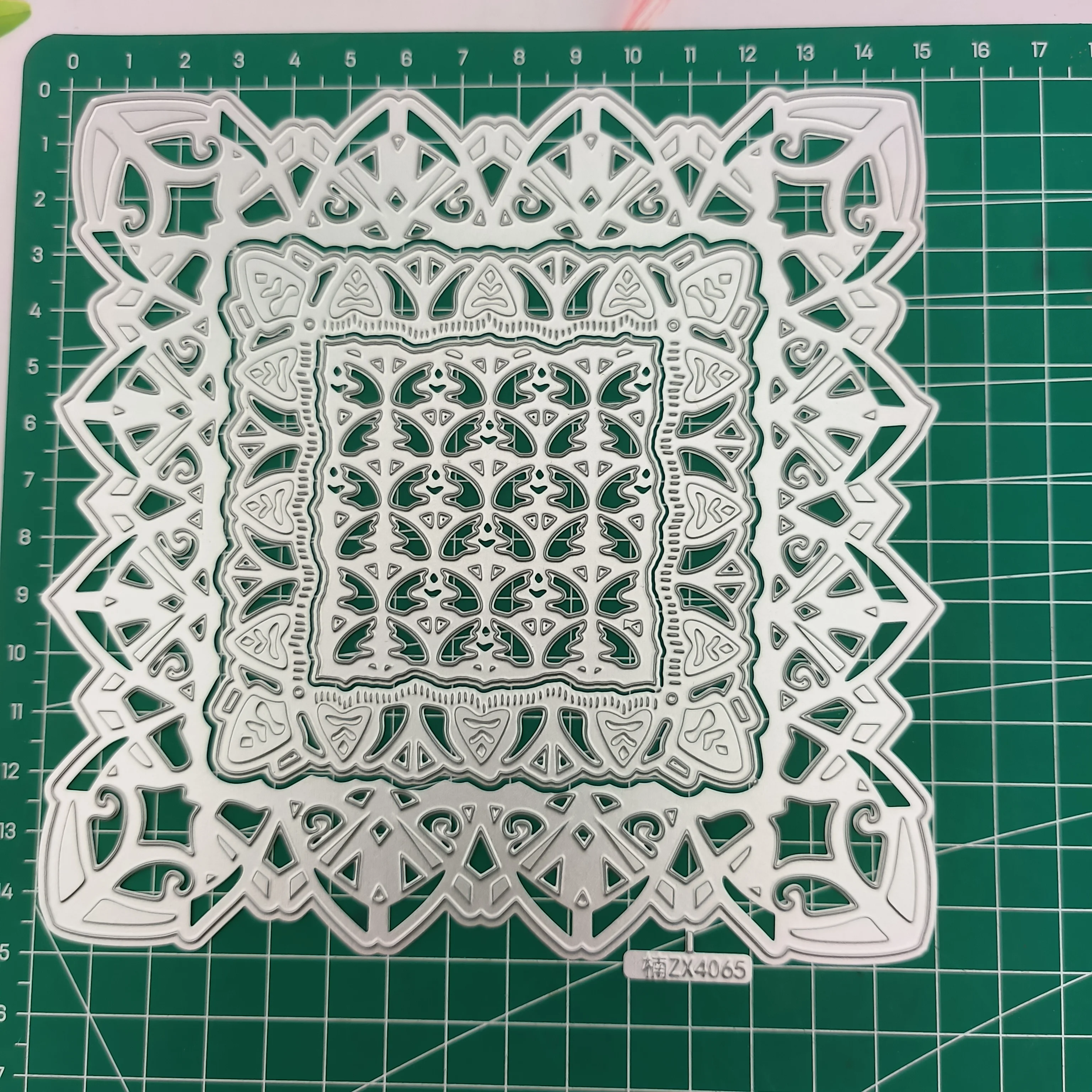 Квадрат со множеством узоров, горячая фольга, фотография, трафарет, тиснение, шаблон, сделай сам, поздравительная открытка ручной работы 2023