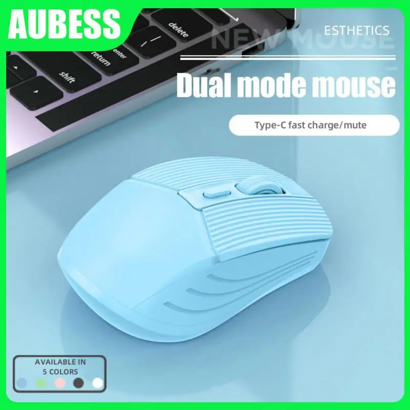 

10m Silent Mute Office Mouse Non-slip 5.2 Mice Ergonomic Tablet Laptop Mice Consumer Electronics 500mah Dual-mode