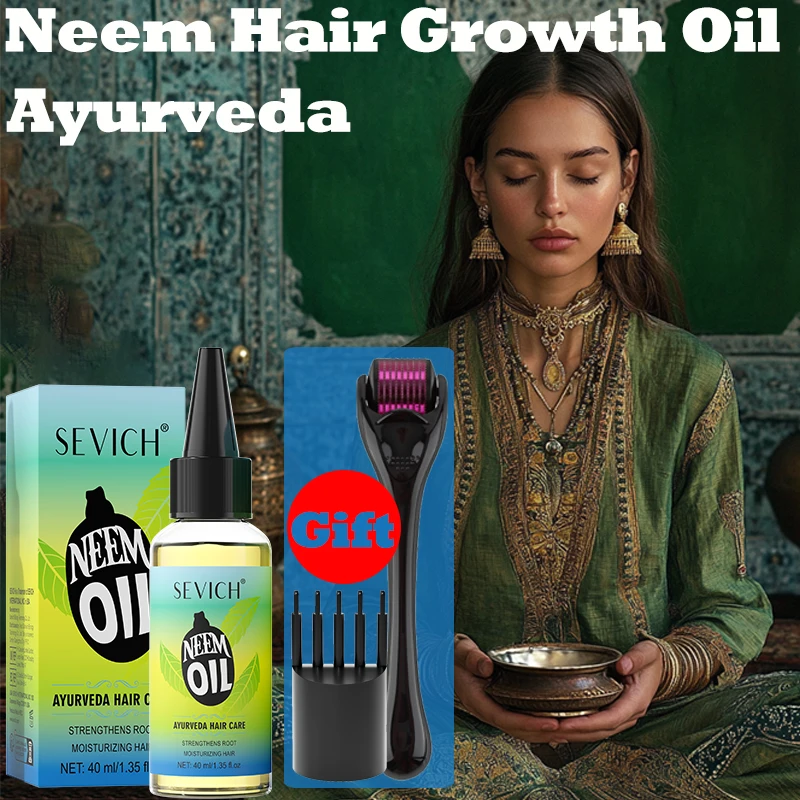 Ayurveda Neem Growth Oil Натуральные травяные сыворотки против выпадения волос Индия Масло