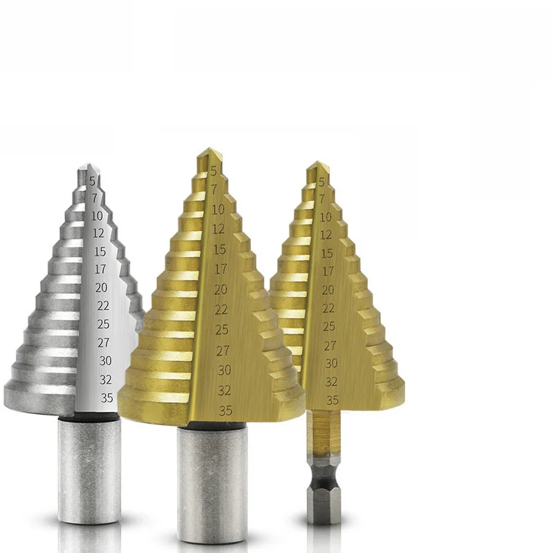 

1 шт. 5-35 мм высокоскоростное стальное ступенчатое сверло, применяемое в форме пагоды, Открыватель отверстий, Высококачественная деревообрабатывающая железная пластина, перфоратор