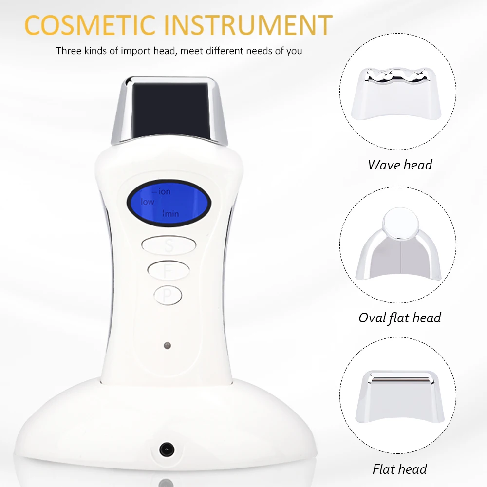 

Microcurrent Ion Galvanic Mini Handheld Spa Device with 3 Massage Heads USB Face Lift Beauty EMS Gel Facial Skin Care Machine