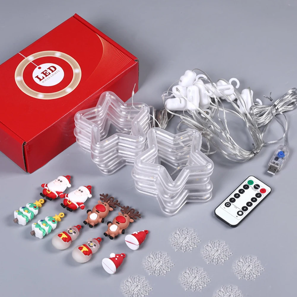 

10 футов оконная занавеска с дистанционным управлением Рождественский Декор водонепроницаемый теплый белый сказосветильник свет для дома ...