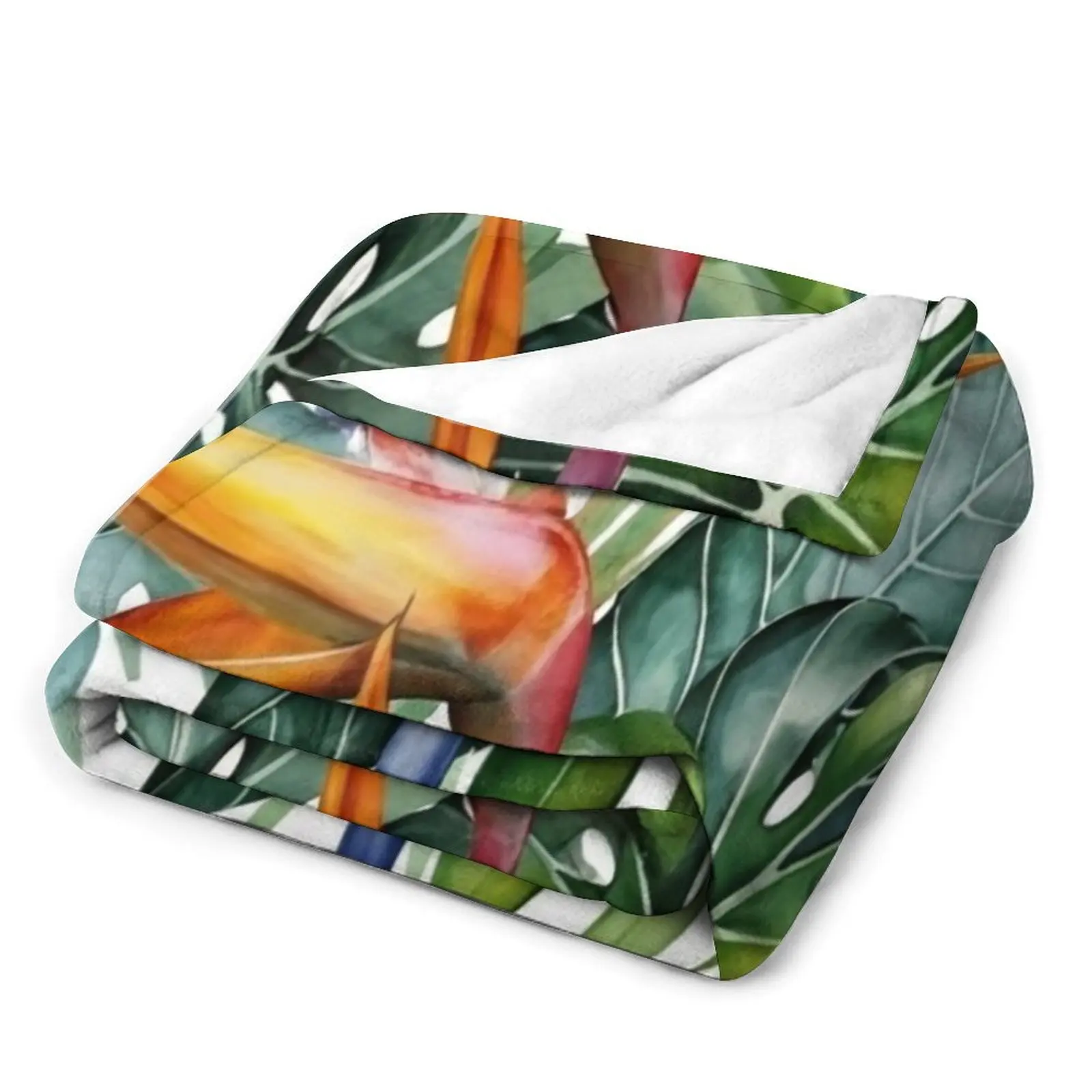 Strelitzia Bliss: Ботаническое красивое одеяло с диваном персонализированный подарок