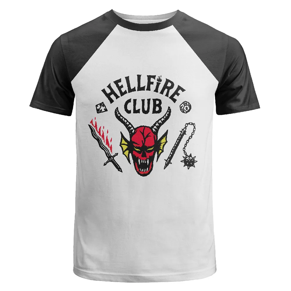 

Stranger Cos Things Season 4 Cosplay Costume Hellfire Club T-shirt 3D Print Short Sleeve Shirt