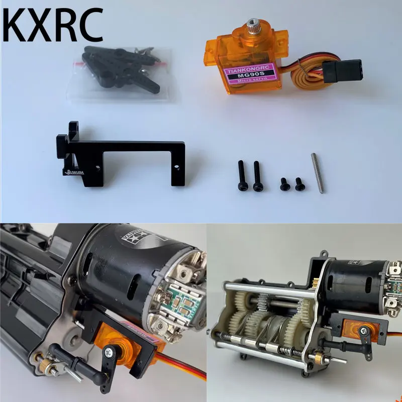 

Metal CNC Alloy Gear Box Steering Gear Shift Bracket for 1/14 Tamiya RC Truck Trailer Scania R620 Benz Actros Volvo MAN DIY Part