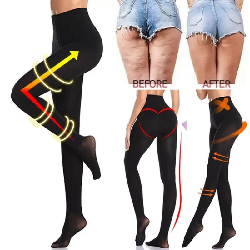 Technology Women Slim Tights Compression Stockings Pantyhose Varicose Veins Pantyhose Fat/Calorie Burn Leg Shaping Stocking