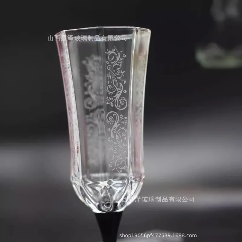 Стакан для французского черного шампанского старинный Высокий Черный лебедь