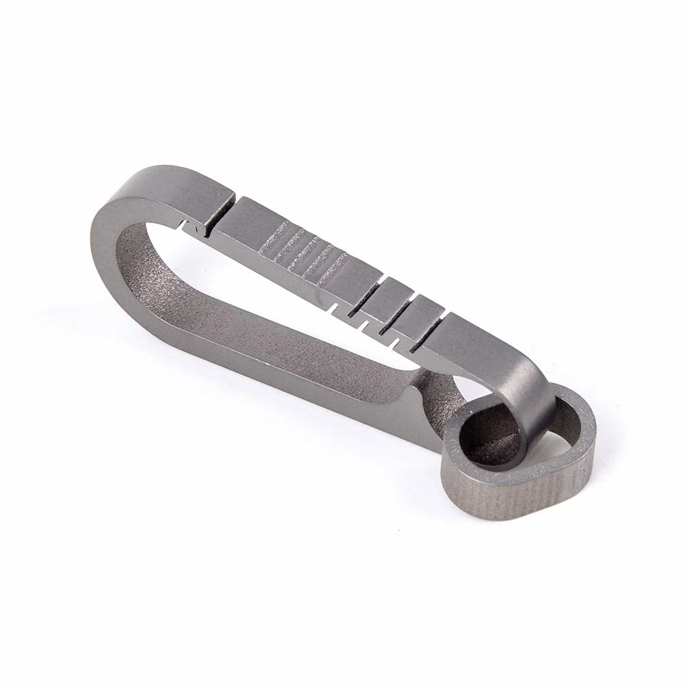 

Titanium Alloy Keychains Car Key Waist Keychain 55mm Pendant Hanging High Load Capacity Carabiner Clips Outdoor Multi Tool