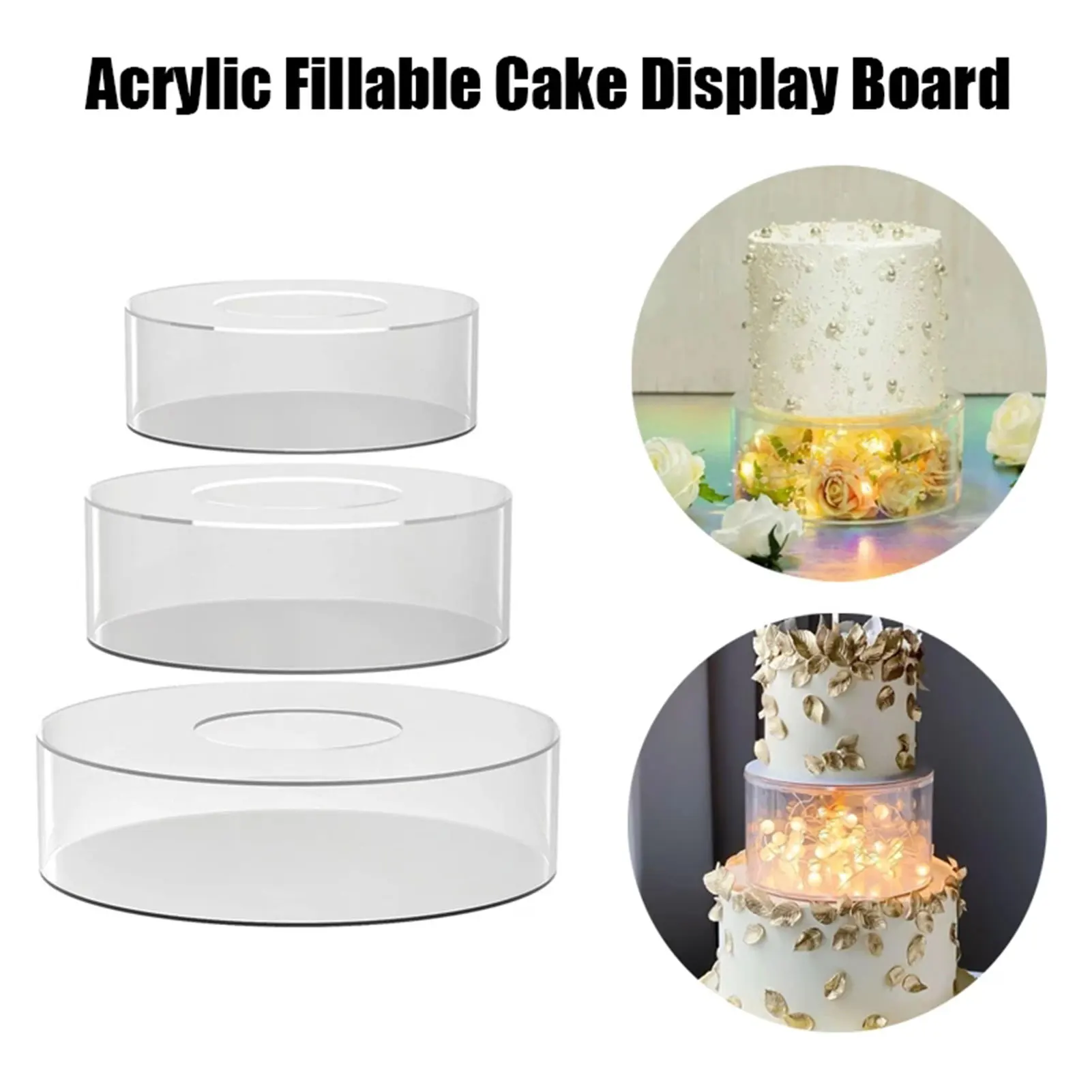 

Acrylic Edge Board Wedding Base Board Cake Party Cake Round Square Cake Stand Tools Smoother Cake Tray Scraper Display