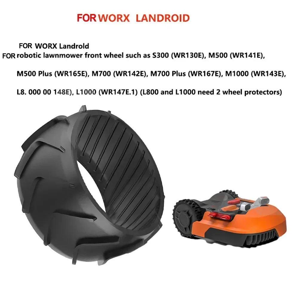 Защита колес для робота-газонокосилки Worx переднее колесо M500 M700 Plus черная