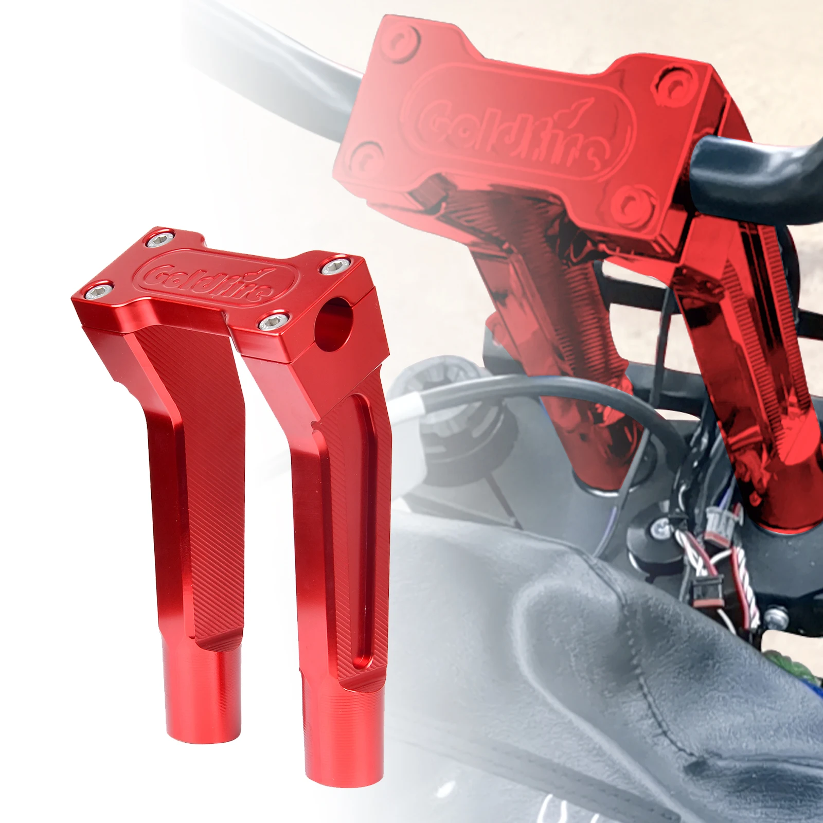 

Motorcycle 10'' Handlebar Risers Clamp Pullback For Harley Touring Sportster XL XR Dyna Softail Electra Glide Fatboy FXDB