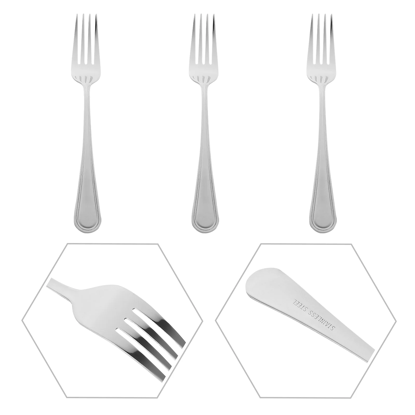 

Stainless Steel Dessert Forks 3Pcs Appetizer Cake Forks Set Pasta Noodles Forks Dessert Salad Forks Mirror Polished Flatware