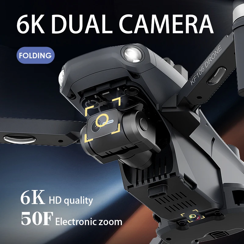 Фото 2022 Новый KF106 GPS Дрон 8k бесщеточный двигатель с профессиональной HD камерой 3-осевые 2022 Новый KF106 GPS Дрон 8k бесщеточный двигатель с профессиональной HD камерой 3-осевые