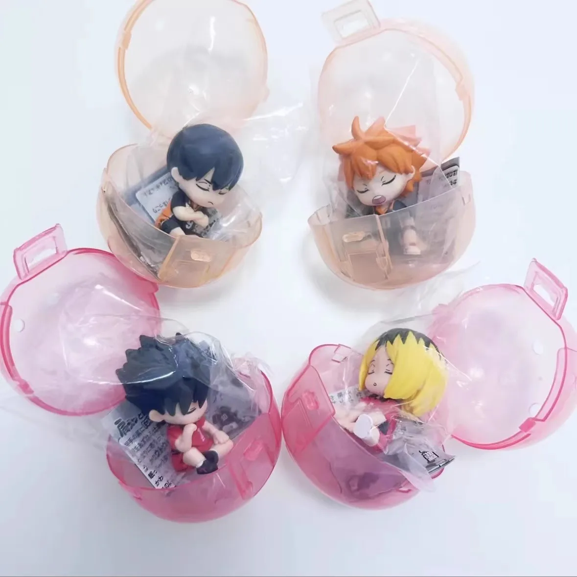 Фото 4 шт./1 комплект фигурки Haikyuu, Shoyo Hinata Tobio Kageyama, положение сна, Kozume Kenma Tetsurou kuroo, Игрушечная модель куклы №5