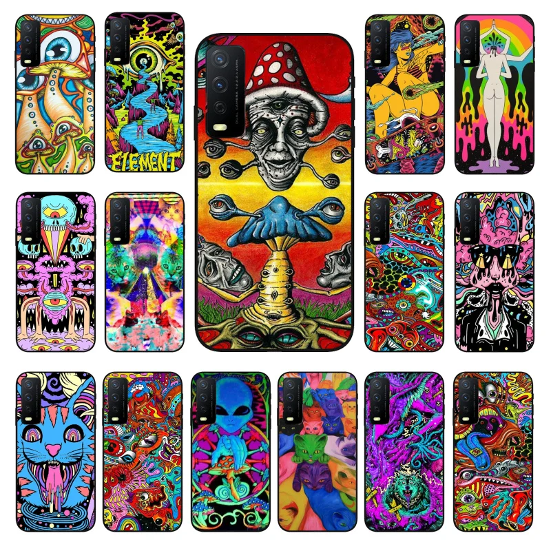 

Colourful Psychedelic Trippy Art Phone Case for VIVO Y31 Y21 Y70 Y21S Y20 Y72 1907 Y12 Y11S Y53S Y33S Y55 Y76 Y51 Y15S Y01