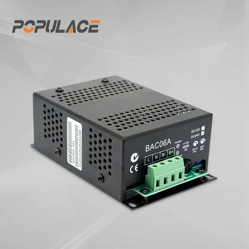 

POPULACE 5kv Diesel Generator Automatic Trickle Charger 24V 12V DC 5A 10A Generator Battery Charger BAC06A