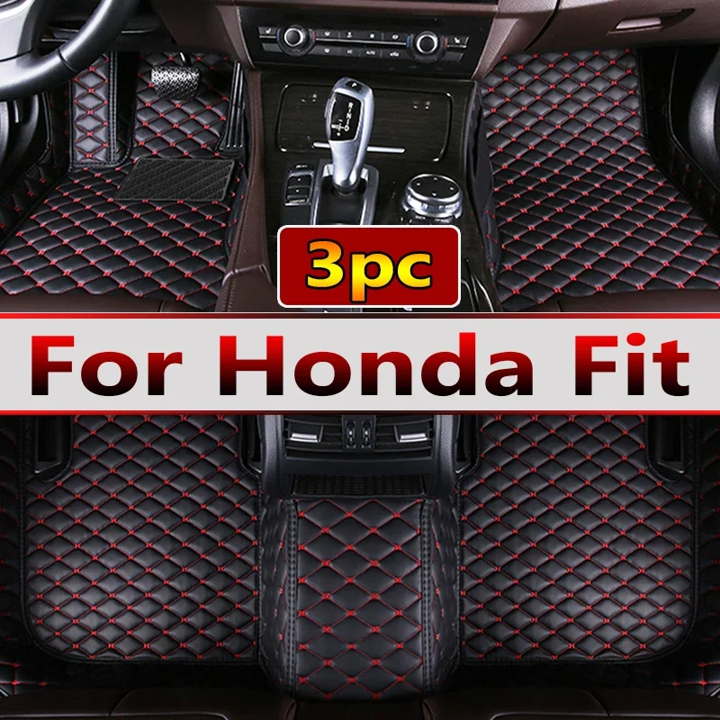 Автомобильные коврики для Honda Fit Jazz GK3 4 5 6 7 2014 ~ 2020 Коврик Роскошный кожаный коврик