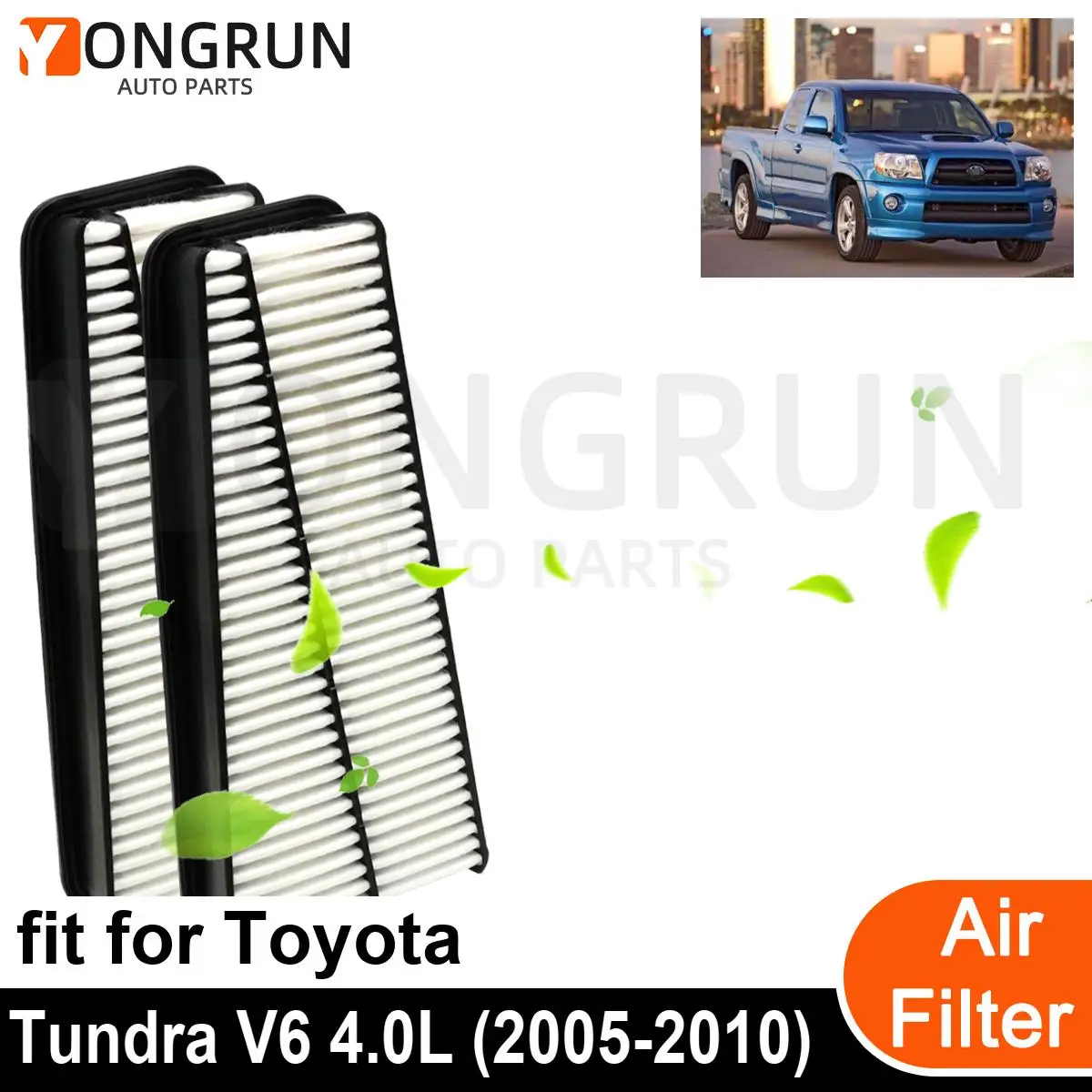 2 шт. автомобильный воздушный фильтр для двигателя 2005-2010 Toyota Tundra V6 17801 л