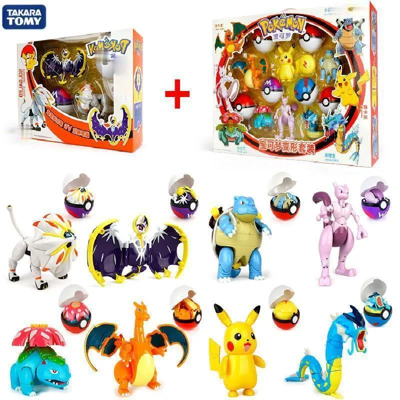

Original Takara Tomy Pokemon Pikachu Ball Toy Anime Figurine Pokemon Figures Cute Anime Image Toys for Children Birthday Gift
