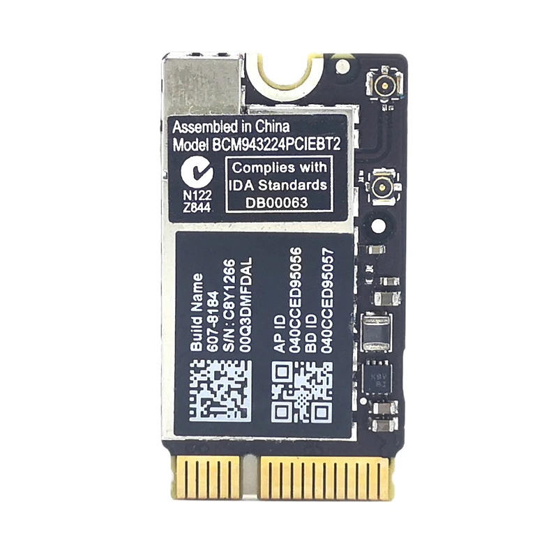 Беспроводная Wi-Fi карта BCM943224PCIEBT2 600M 2 4 &amp 5G WiFi Bluetooth для MAC OS Macbook AIR A1370 A1369 A1465 A1466 MC505