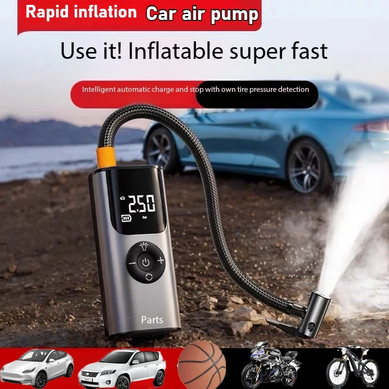 Автомобильный насос для накачивания шин портативный автомобильный воздушный