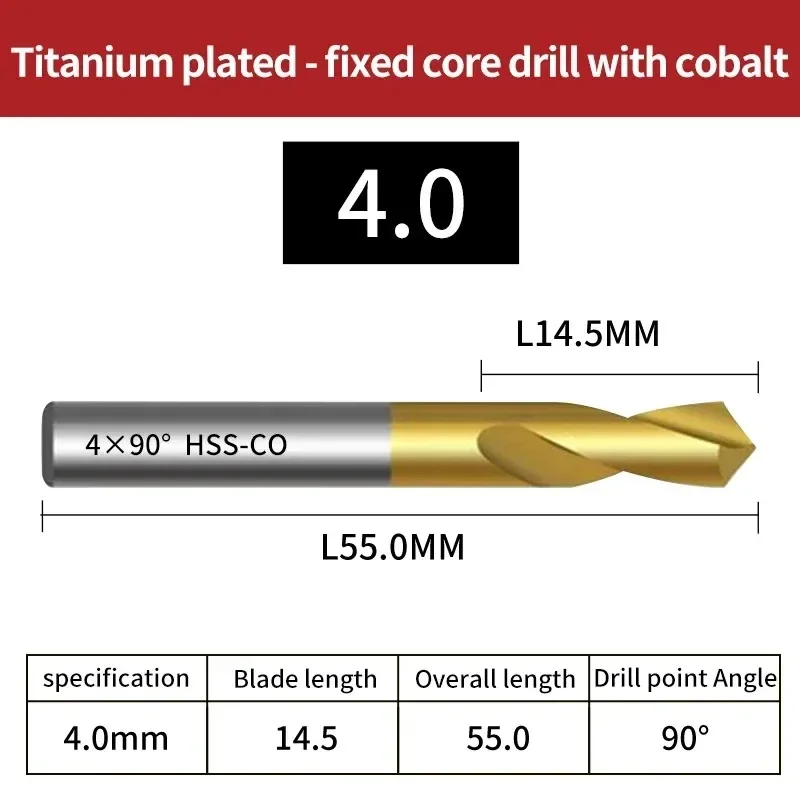 

Центрирующее сверло качества TG Co для точного позиционирования отверстий в различных материалов 3-20 мм