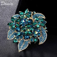 donia jewelry fashion large glass brooch artificial pearl starfish brooch ladies jewelry birthday gift coat accessories