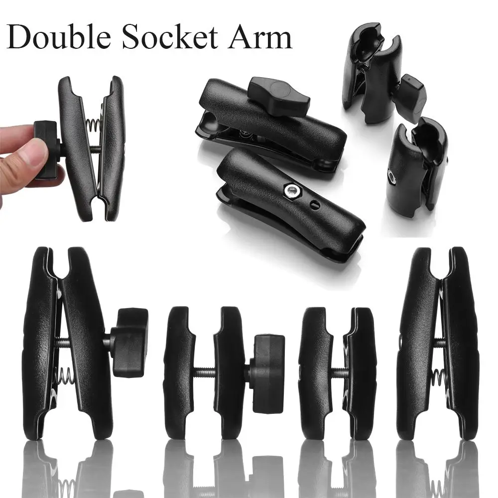 

or 95mm Detachable Action Camera Accessories Short Long Durable Phone Holder Double Socket Arm for Ram Mount Ball Bases