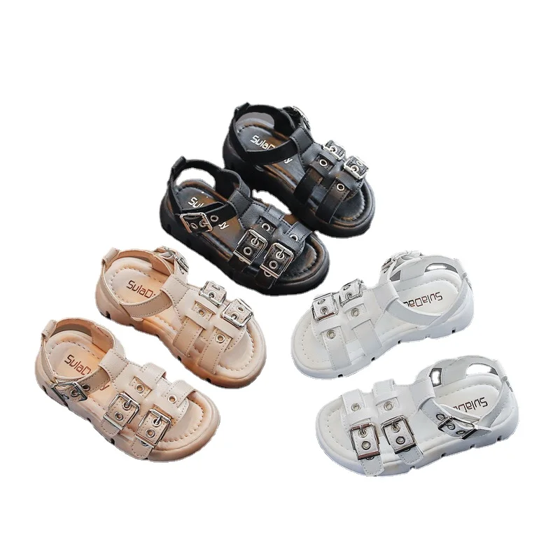 Children's open toe sandals 2022 summer new boys' retro beach shoes girls  soft bottom Velcro casual shoes girls sandals - купить по выгодной цене |  AliExpress